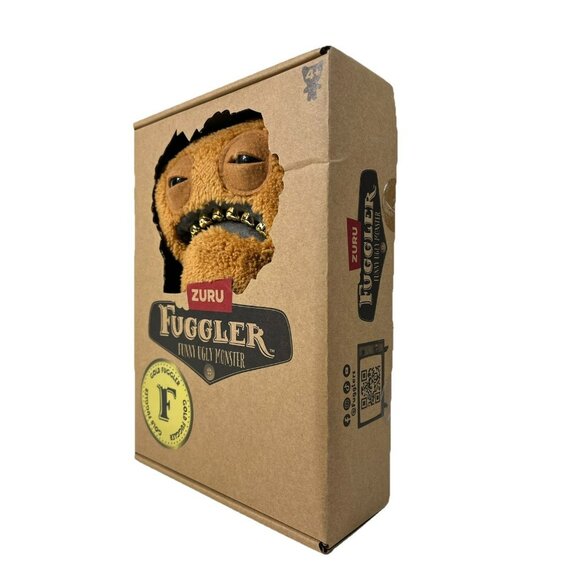 Fuggler Funny Ugly Monster 9" Gold Fuggs Gnawing Terror Plush Brown - Picture 3 of 7